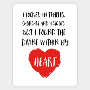 Divine within my Heart Sticker